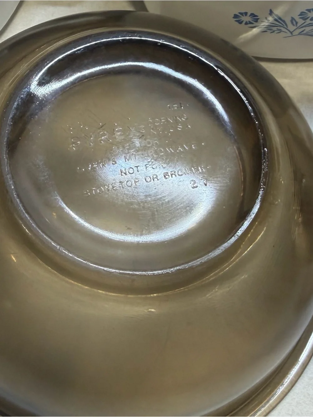 Pyrex Smoked Brown Glass Mixing Bowl